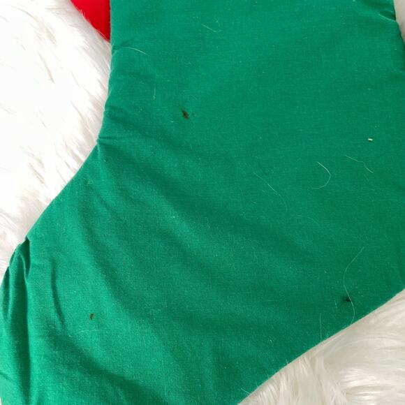 Vintage Christmas Stocking Lot of 2 Santa & Angel Stiff Cardboard Front READ - Picture 14 of 16